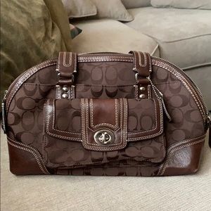 LIKE NEW Coach Purse with silver hardware